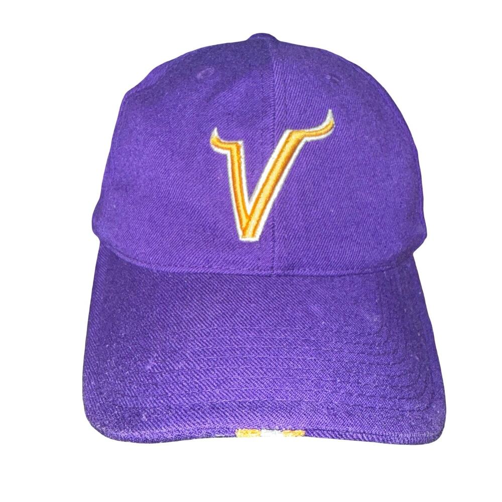 Minnesota Vikings Nike Team Hat Cap Fitted Size 7 V Logo NFL Sideline Y2K